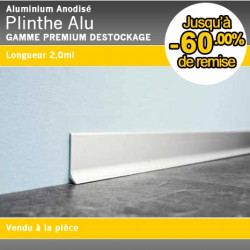 Déstockage Plinthe Alu Anodisé 40mm