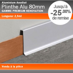 Plinthe Alu Anodisé Rénovation 80mm