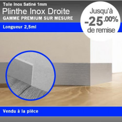 Plinthe Droite Inox Satiné Brossé sur Mesure