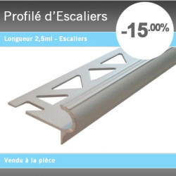 Profilé d'Escaliers Florentin Alu Anodisé 11mm