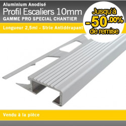 Profilé d'Escaliers Strié Alu Anodisé