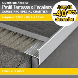 Profil Alu Terrasse et Escaliers Moderne PTSP Alu Anodisé