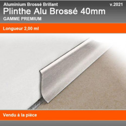 Plinthe Alu Brossé Brillant 40mm