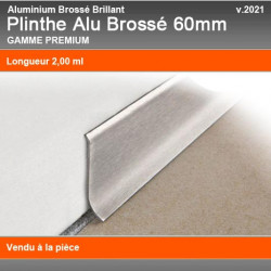 Plinthe Alu Brossé Brillant 60mm