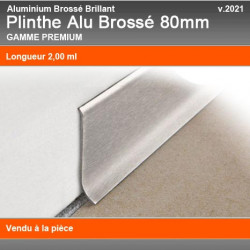 Plinthe Alu Brossé Brillant 80mm