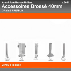 Raccords de Finition Brossé Brillant 40mm