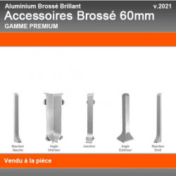 Raccords de Finition Brossé Brillant 60mm