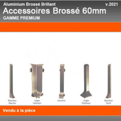 Raccords de Finition Brossé Brillant 60mm