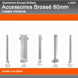 Raccords de Finition Brossé Brillant 80mm