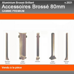 Raccords de Finition Brossé Brillant 80mm