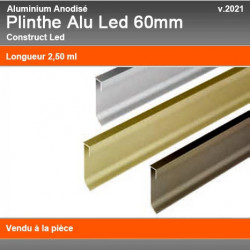 Plinthe Alu LED Anodisé 60mm