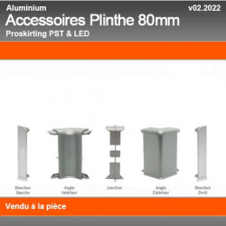 Raccords de Finition Plinthe PTS et LED 80mm