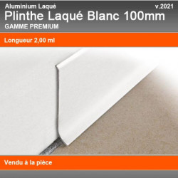Plinthe Alu Laqué Blanc 100mm