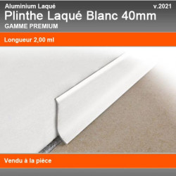 Plinthe Alu Laqué Blanc 40mm