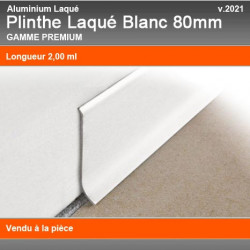 Plinthe Alu Laqué Blanc 80mm