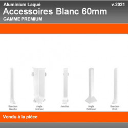 Raccords de Finition Laqué blanc 60mm