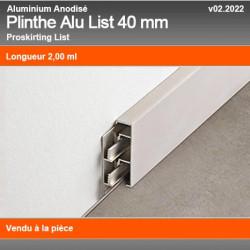 Plinthe Alu Anodisé LIST 40mm