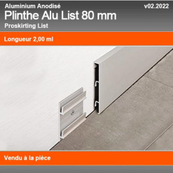 Plinthe Alu Anodisé LIST 80mm