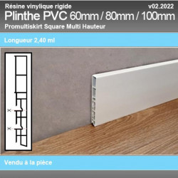 Plinthe PVC ProMultiSkirt Square 60 - 80 - 100mm