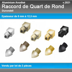 Raccords de Finition d'Arrêt Quart de Rond Alu Anodisé