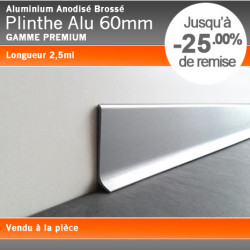 Plinthe Alu Anodisé Brossé 60mm