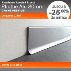 Plinthe Alu Anodisé Brossé 80mm