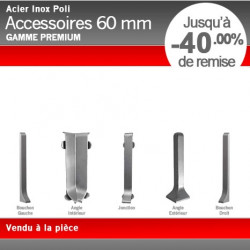 Raccords de Finition effet Inox Poli 60mm