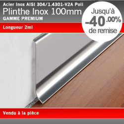 Plinthe Inox Poli 100mm