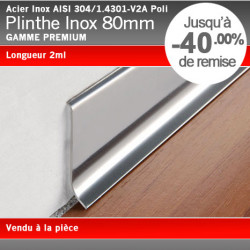 Plinthe Inox Poli 80mm